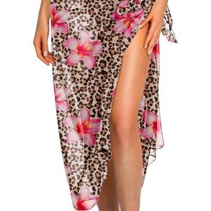 Women’s sarong swimsuit coverups chiffon long new
